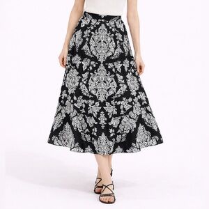 Steilmann  Layered Lightweight Midi Black and White Skirt